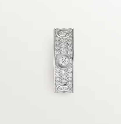 [Glow Muse]LOVE RING 6.5MM Full Diamond, 6 Major Diamonds Silver