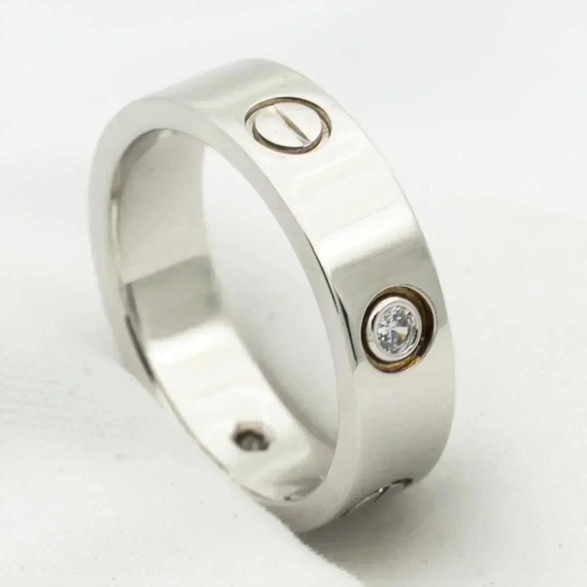 [Glow Muse]LOVE RING 5.5MM 3 DIAMONDS SILVER