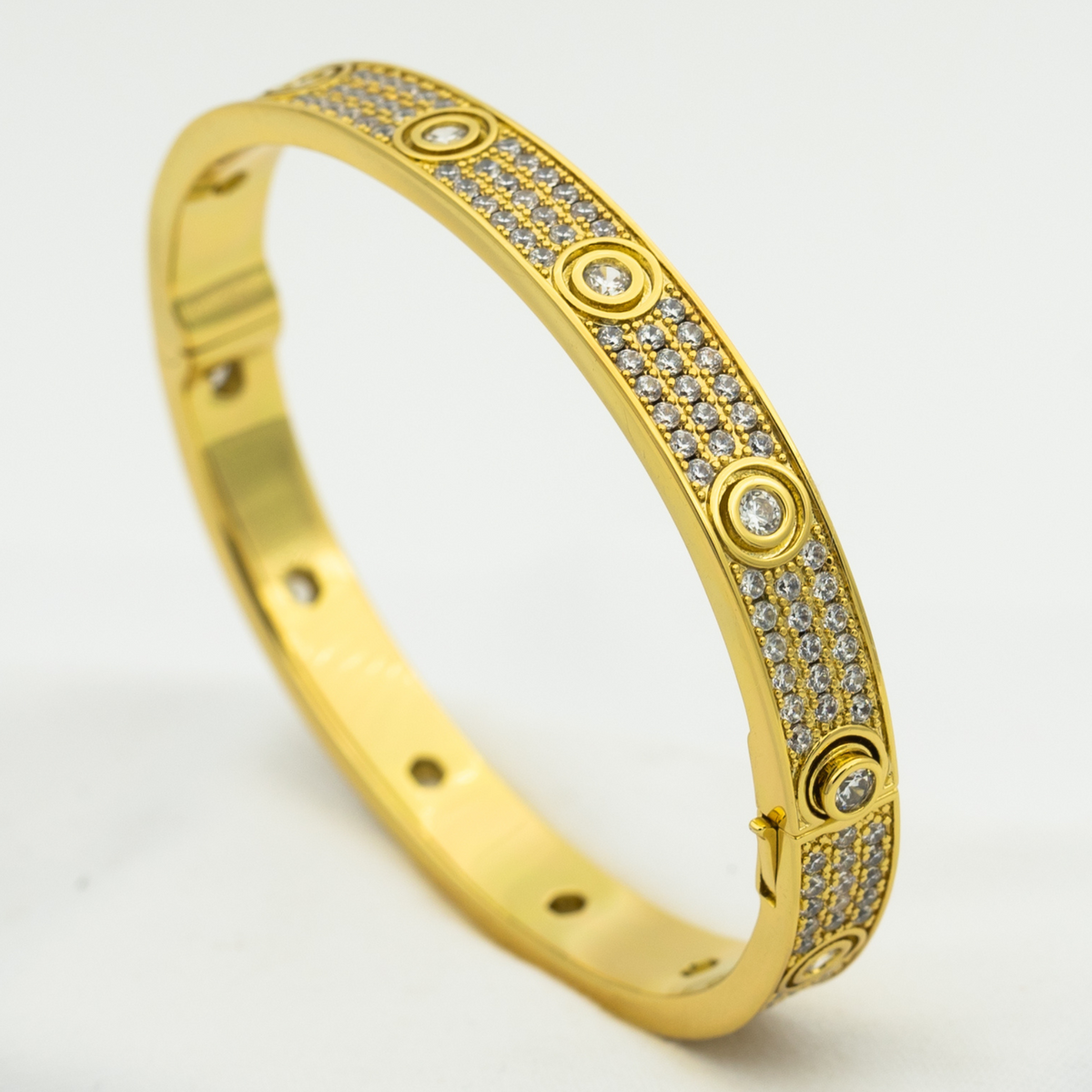 [Glow Muse]LOVE BRACELET 6.1MM DIAMOND-PAVED 10 BIG DIAMONDS