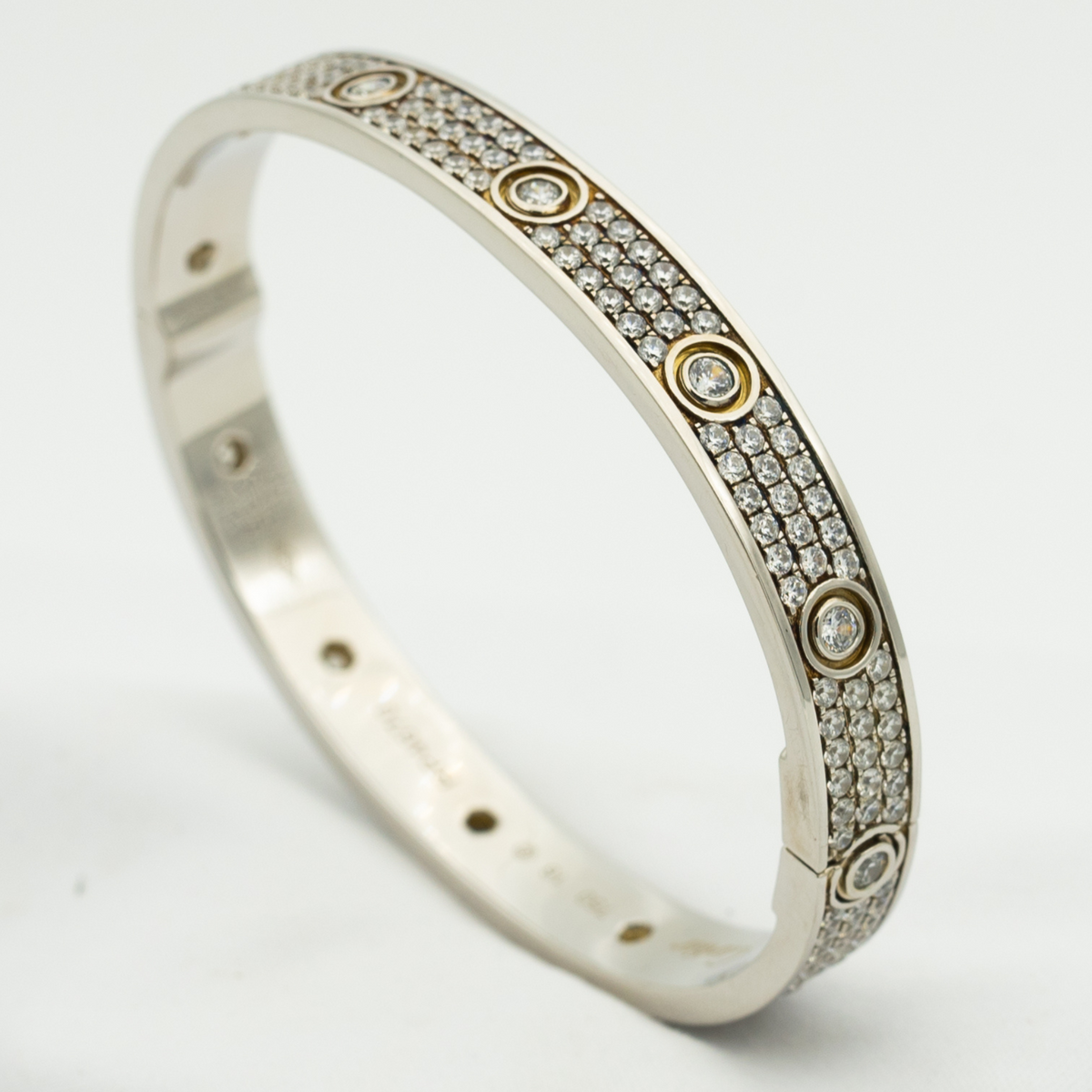 [Glow Muse]LOVE BRACELET 6.1MM DIAMOND-PAVED 10 BIG DIAMONDS