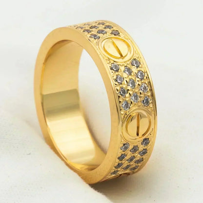 [Glow Muse]LOVE RING 5.5MM DIAMONDS PAVED