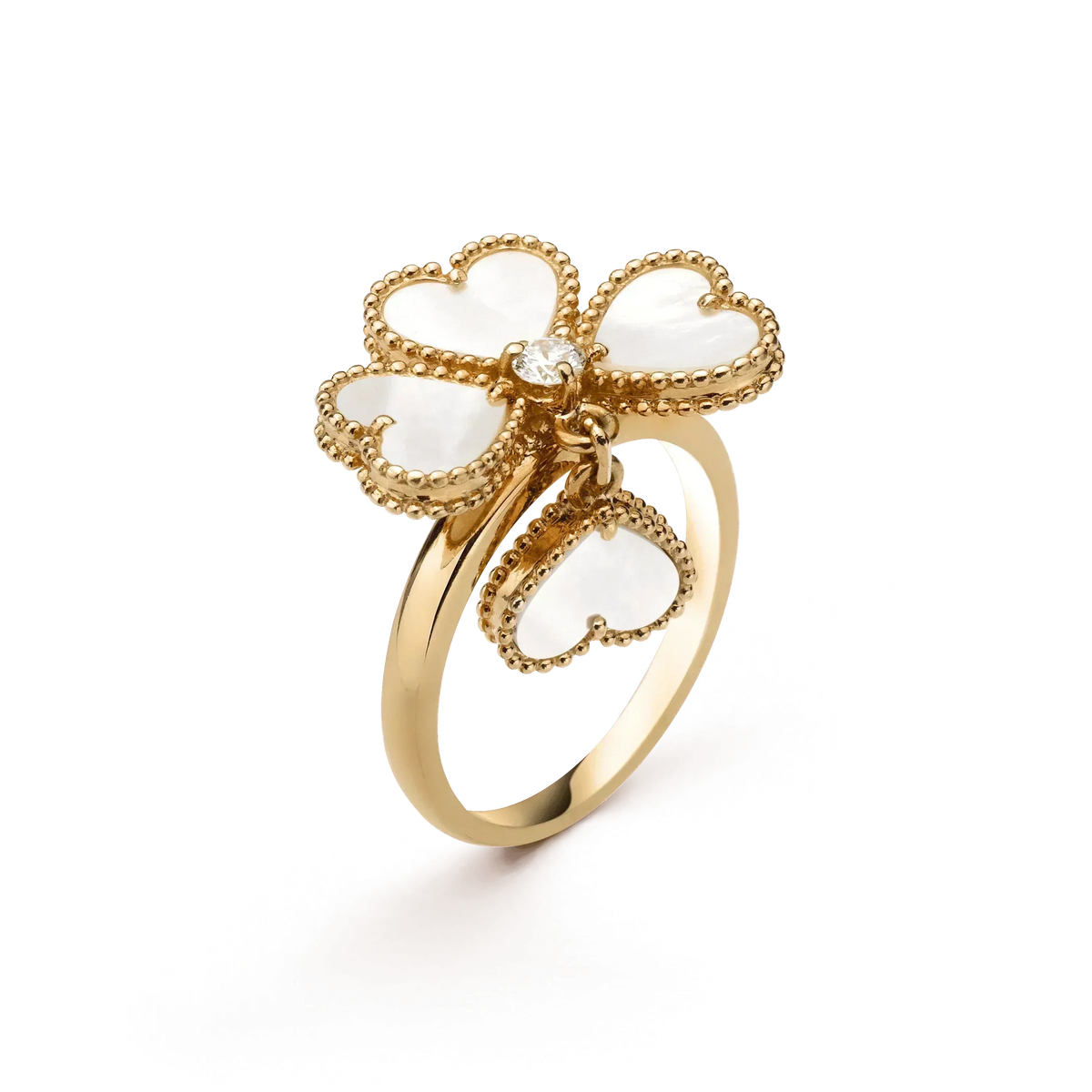 [Glow Muse]SWEET CLOVER WHITE MOP RING