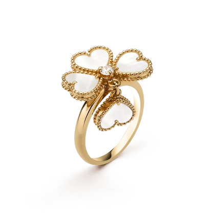[Glow Muse]SWEET CLOVER WHITE MOP RING