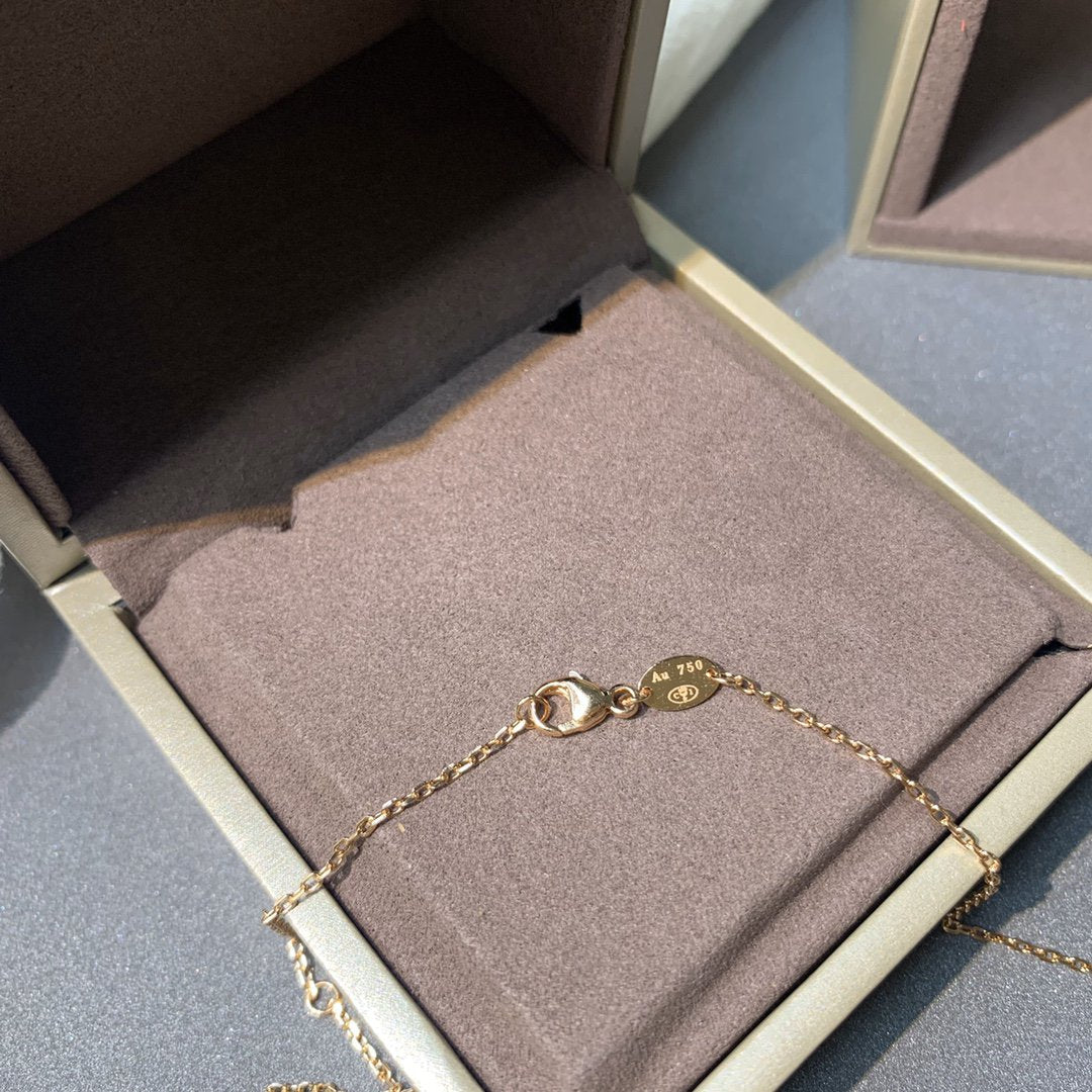 [Glow Muse]JEUX DE PINK GOLD DIAMOND NECKLACE