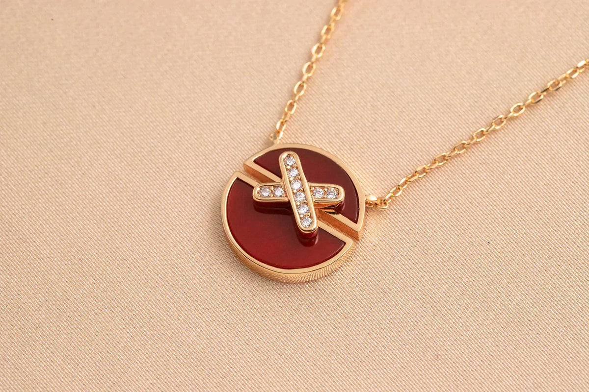 [Glow Muse]JEUX DE ROSE GOLD DIAMOND NECKLACE