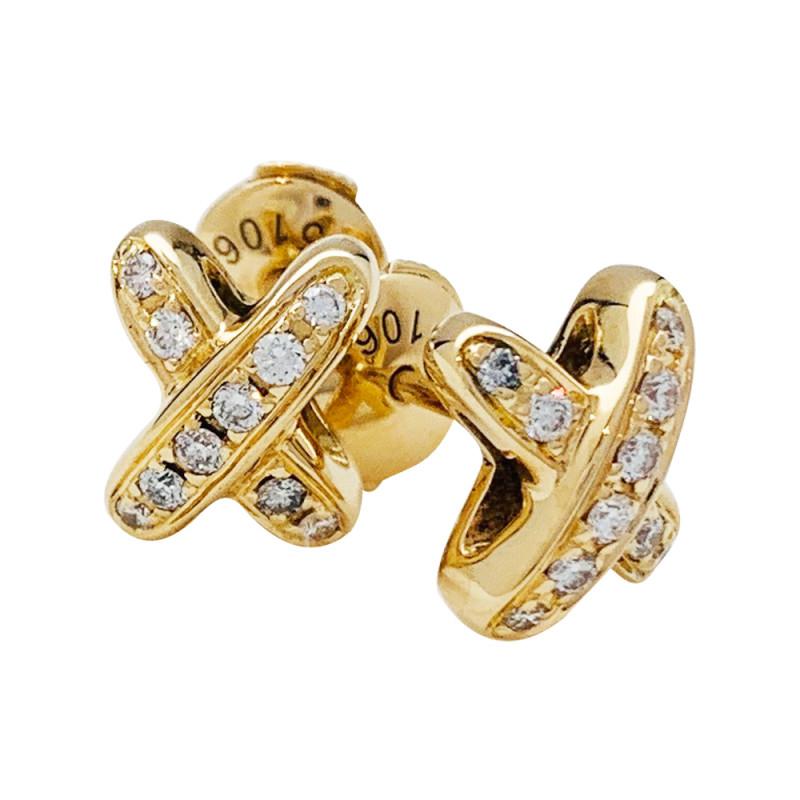 [Glow Muse]JEUX DE GOLD DIAMOND EARRINGS