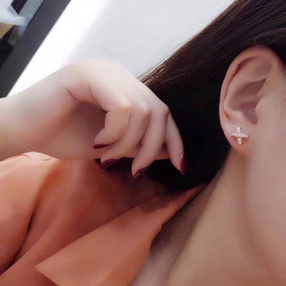 [Glow Muse]JEUX DE GOLD DIAMOND EARRINGS