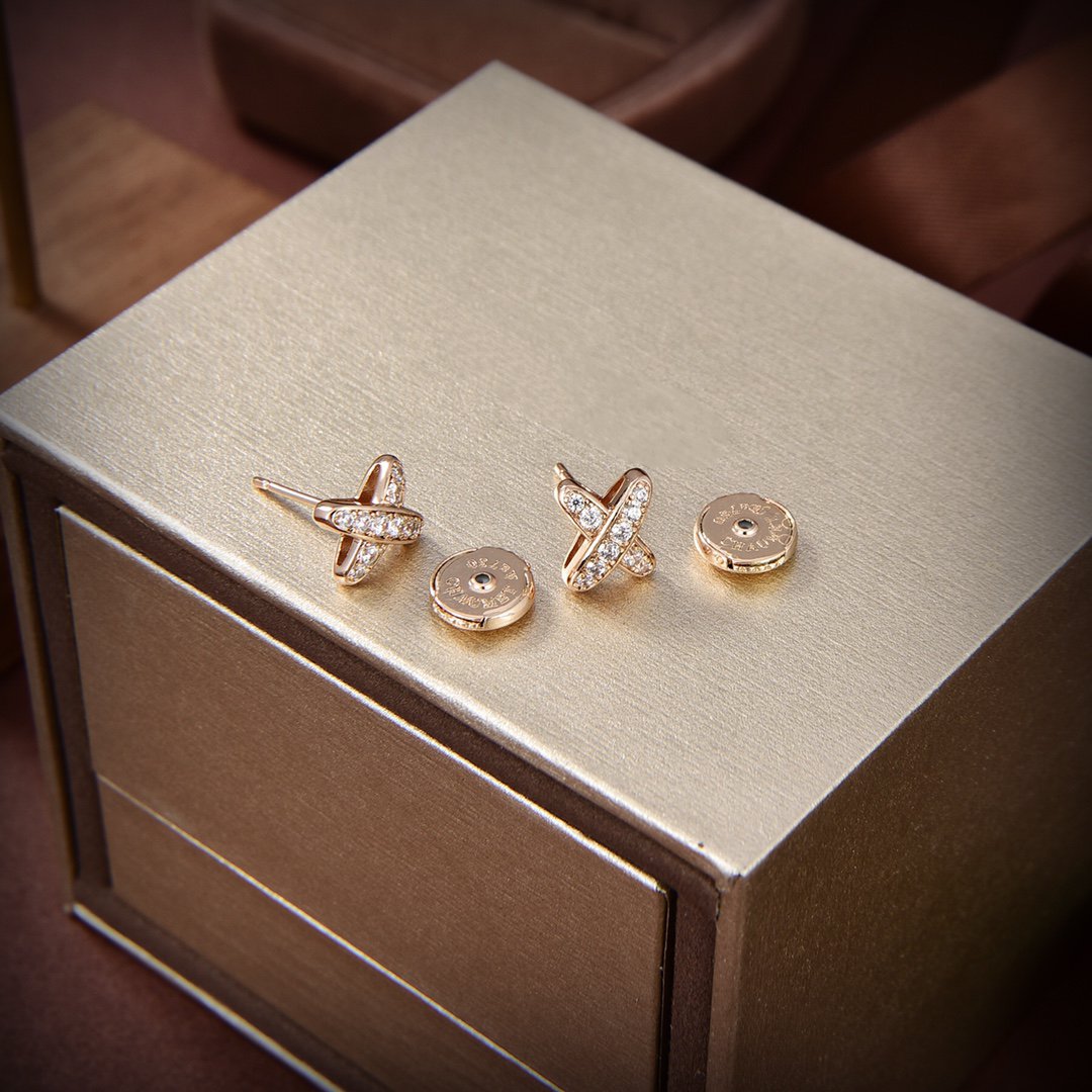 [Glow Muse]JEUX DE GOLD DIAMOND EARRINGS