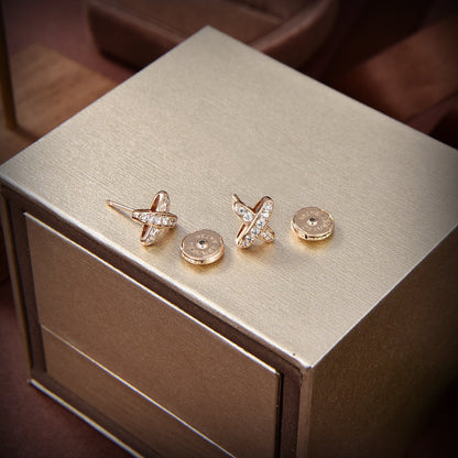 [Glow Muse]JEUX DE GOLD DIAMOND EARRINGS