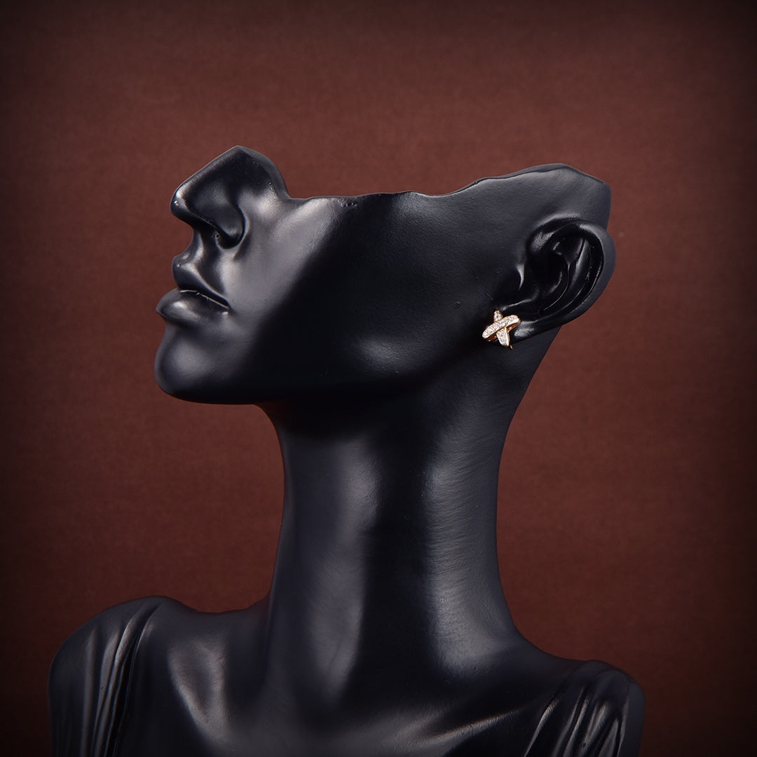 [Glow Muse]JEUX DE GOLD DIAMOND EARRINGS