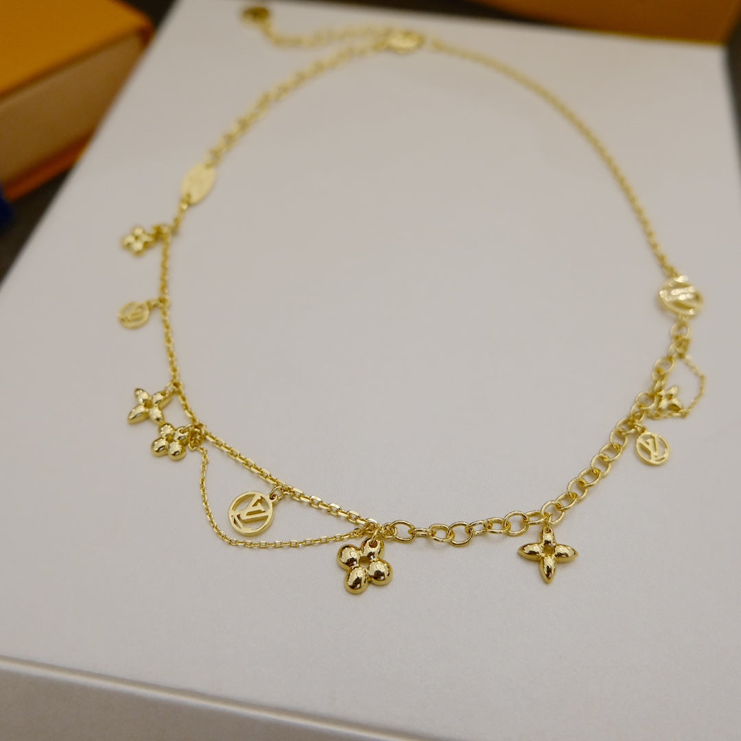 [Glow Muse]BLOOMING SUPPLE NECKLACE BRASS