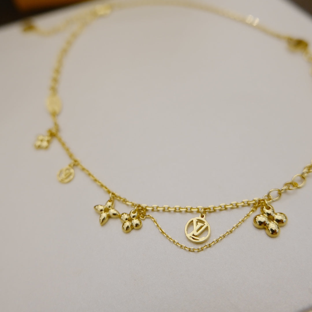 [Glow Muse]BLOOMING SUPPLE NECKLACE BRASS