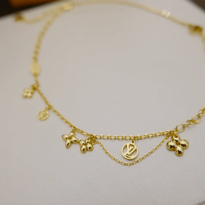 [Glow Muse]BLOOMING SUPPLE NECKLACE BRASS