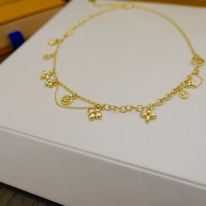 [Glow Muse]BLOOMING SUPPLE NECKLACE BRASS
