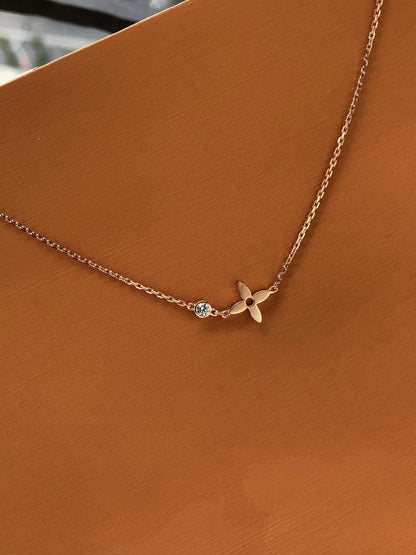 [Glow Muse]BLOSSOM PENDANT PINK GOLD AND DIAMOND