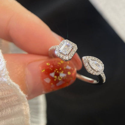 [Glow Muse]MY TWIN TOI & MOI SILVER DIAMOND RING