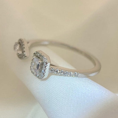 [Glow Muse]MY TWIN TOI & MOI SILVER DIAMOND RING