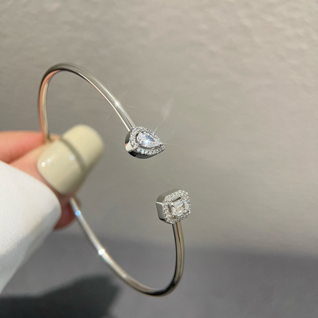 [Glow Muse]JONC FLEX MY TWIN TOI & MOI SILVER DIAMOND BRACELET