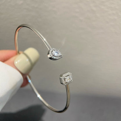 [Glow Muse]JONC FLEX MY TWIN TOI & MOI SILVER DIAMOND BRACELET