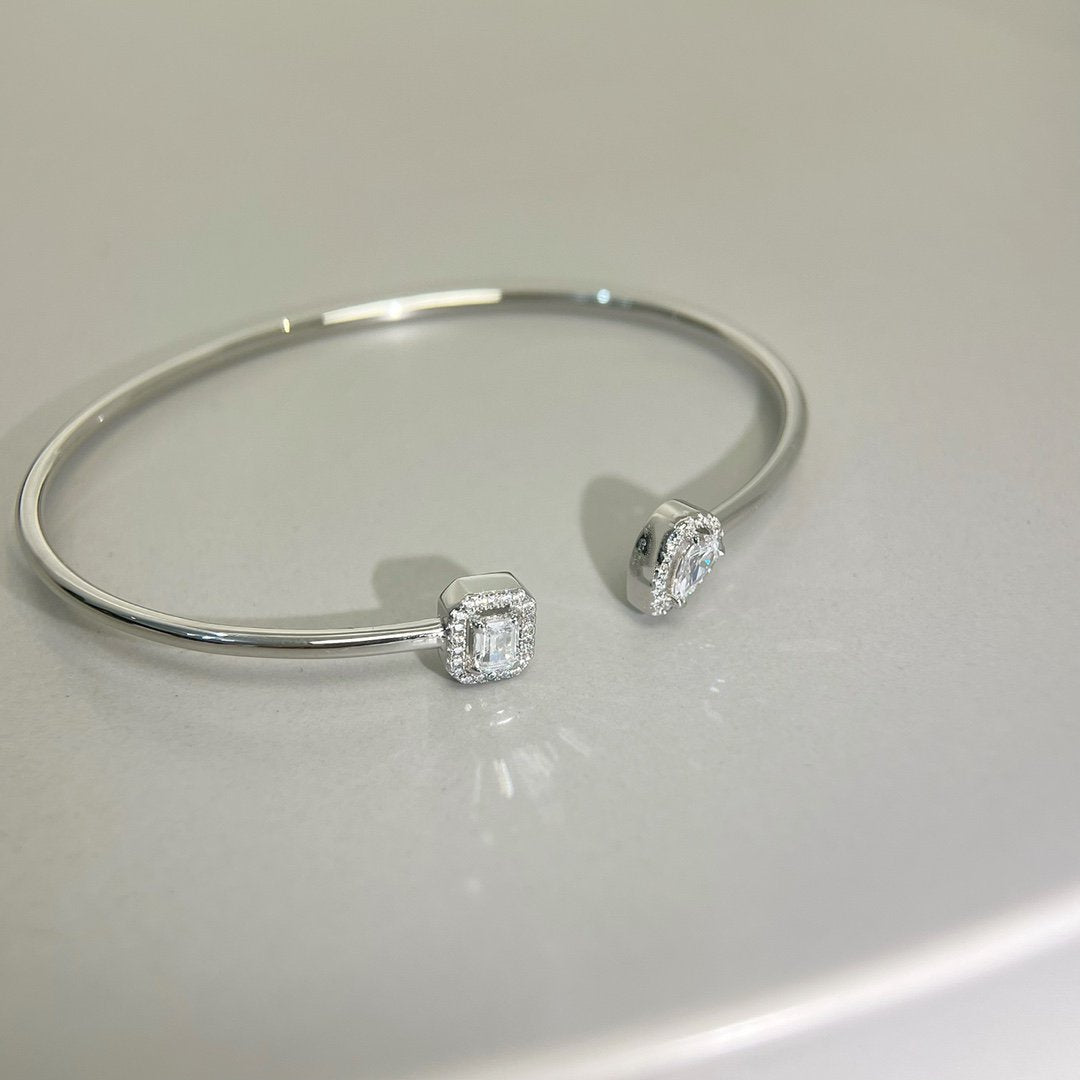 [Glow Muse]JONC FLEX MY TWIN TOI & MOI SILVER DIAMOND BRACELET