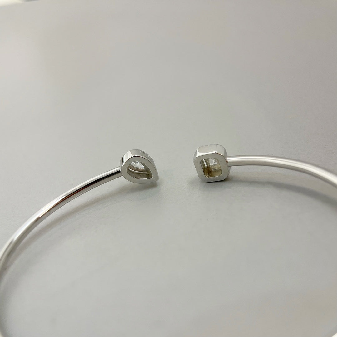 [Glow Muse]JONC FLEX MY TWIN TOI & MOI SILVER DIAMOND BRACELET