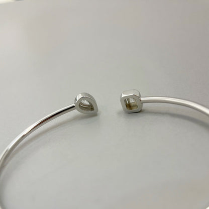 [Glow Muse]JONC FLEX MY TWIN TOI & MOI SILVER DIAMOND BRACELET