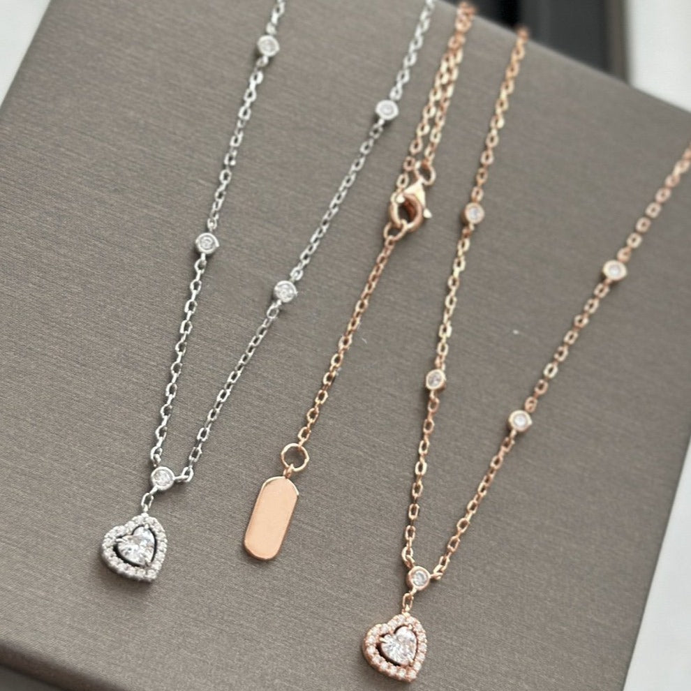 [Glow Muse]JOY HEART DIAMOND NECKLACE