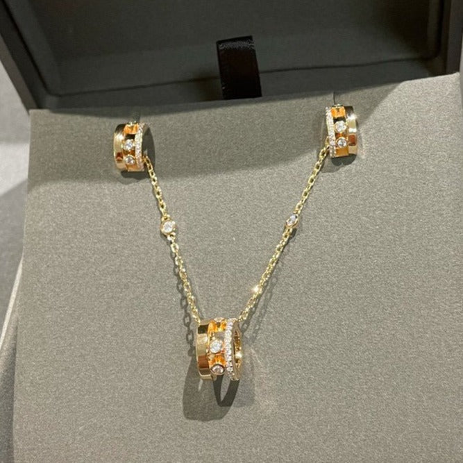 [Glow Muse]CHAIN MOVE ROMANE PEDAND NECKLACE