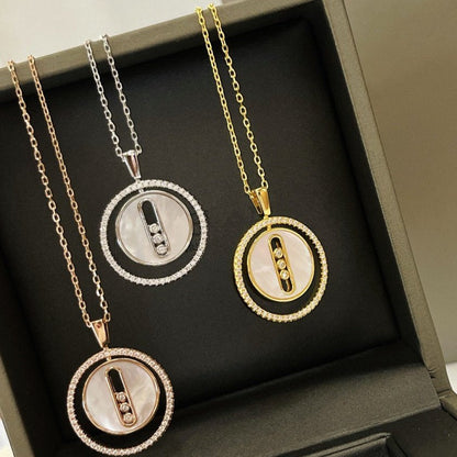 [Glow Muse]Demo MOVE MM NACRE BLANCHE DIAMOND NECKLACE