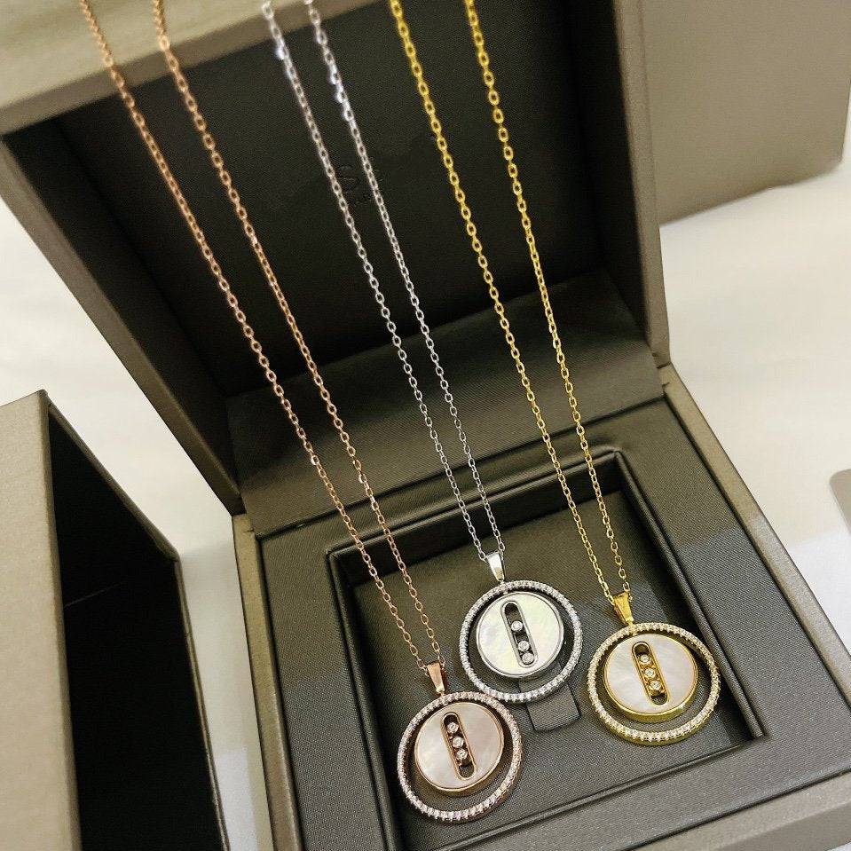 [Glow Muse]Demo MOVE MM NACRE BLANCHE DIAMOND NECKLACE