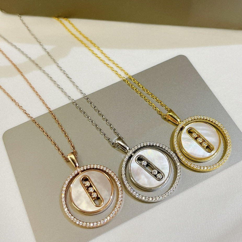 [Glow Muse]Demo MOVE MM NACRE BLANCHE DIAMOND NECKLACE