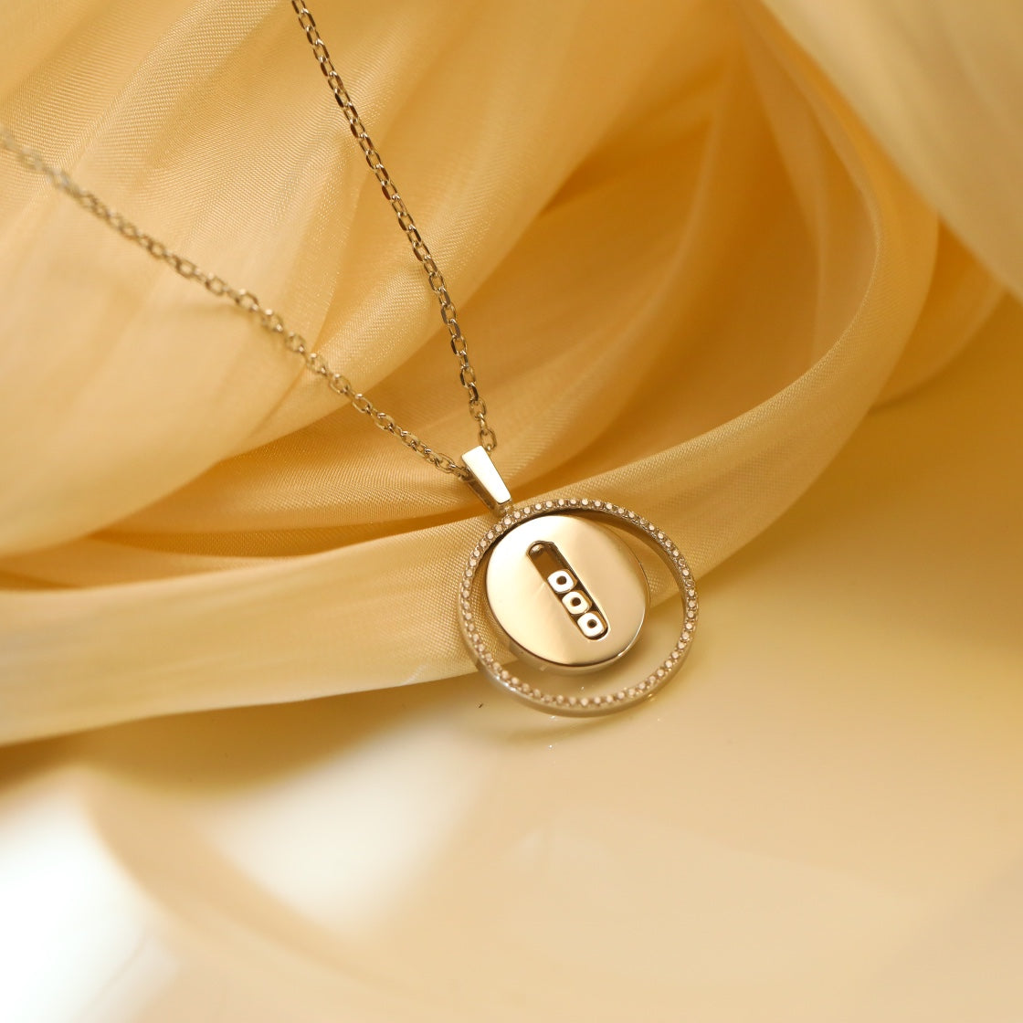 [Glow Muse]Demo MOVE MM SILVER DIAMOND NECKLACE