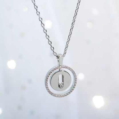 [Glow Muse]Demo MOVE PM NECKLACE SILVER DIAMOND