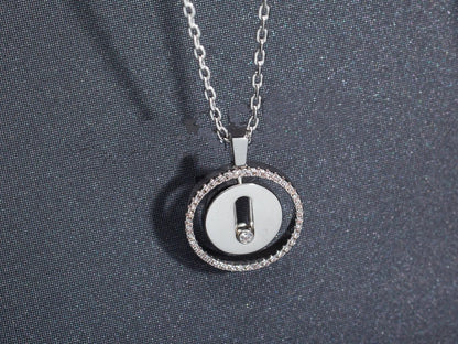 [Glow Muse]Demo MOVE PM NECKLACE SILVER DIAMOND