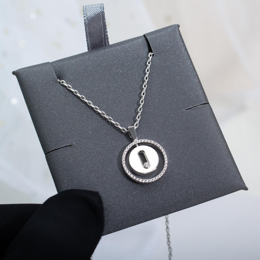 [Glow Muse]Demo MOVE PM NECKLACE SILVER DIAMOND