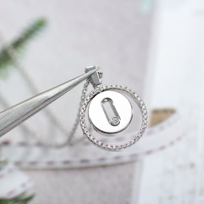 [Glow Muse]Demo MOVE PM NECKLACE SILVER DIAMOND