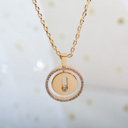 [Glow Muse]Demo MOVE PM NECKLACE PINK GOLD DIAMOND