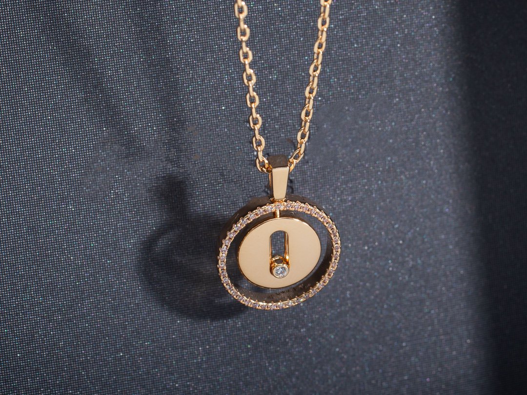 [Glow Muse]Demo MOVE PM NECKLACE PINK GOLD DIAMOND