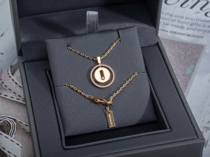 [Glow Muse]Demo MOVE PM NECKLACE PINK GOLD DIAMOND