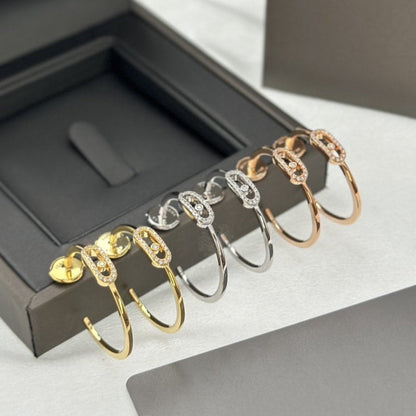 [Glow Muse]CREOLES MOVE UNO PM DIAMOND EARRINGS