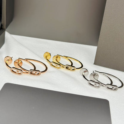 [Glow Muse]CREOLES MOVE UNO PM DIAMOND EARRINGS