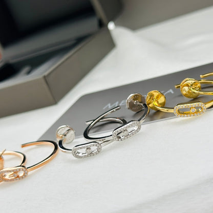 [Glow Muse]CREOLES MOVE UNO PM DIAMOND EARRINGS
