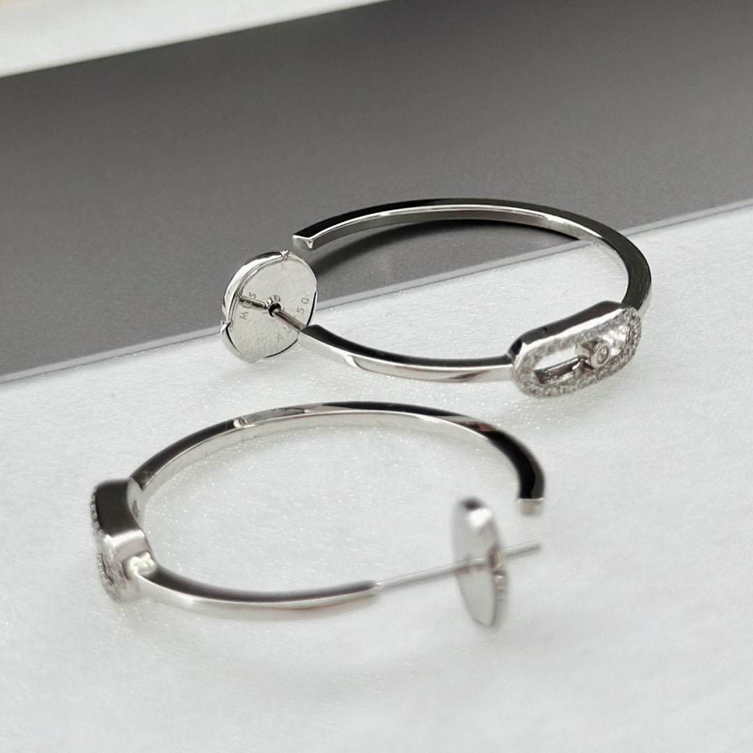 [Glow Muse]CREOLES MOVE UNO PM DIAMOND EARRINGS