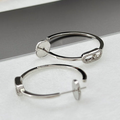 [Glow Muse]CREOLES MOVE UNO PM DIAMOND EARRINGS