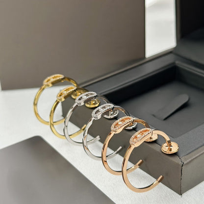 [Glow Muse]CREOLES MOVE UNO PM DIAMOND EARRINGS