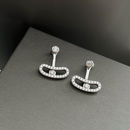 [Glow Muse]MOVE UNO SILVER DIAMOND EARRINGS