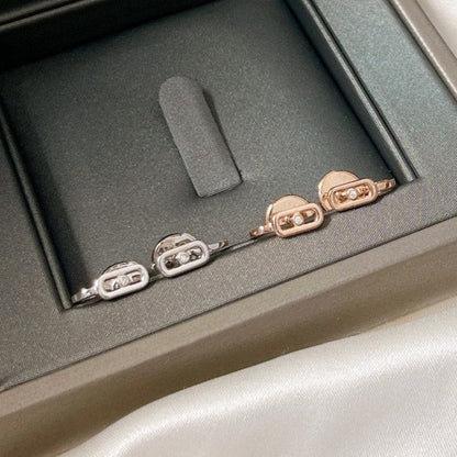 [Glow Muse]CREOLES MOVE UNO MINI 1 DIAMOND EARRINGS