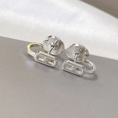 [Glow Muse]CREOLES MOVE UNO MINI 1 DIAMOND EARRINGS