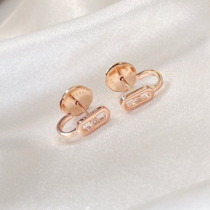 [Glow Muse]CREOLES MOVE UNO MINI 1 DIAMOND EARRINGS