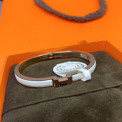 [Glow Muse]CLASSIC HM CLIC WHITE 8MM ENAMEL BRACELET